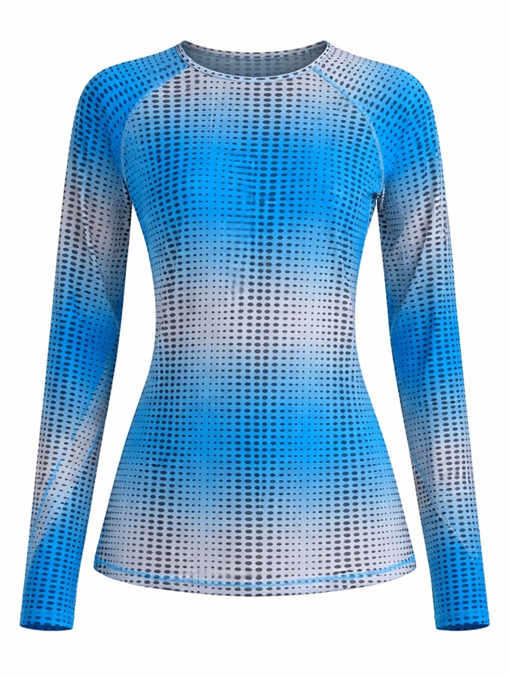 Nike Pro Blue Gray Long Sleeve Athletic Top Thumb Holes Size M